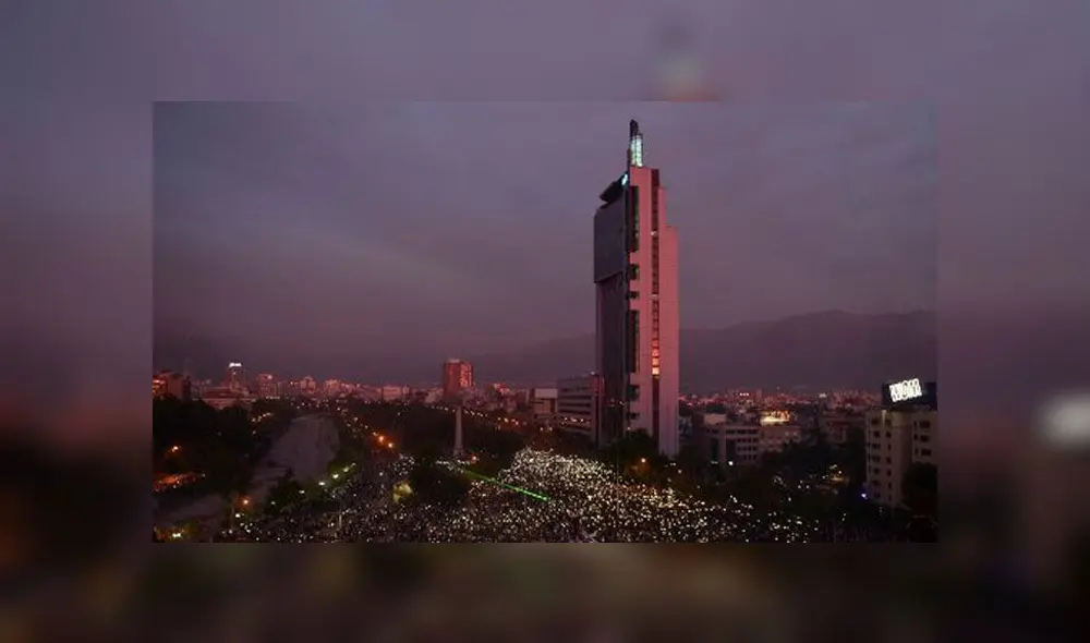 Plaza Italia de Santiago de Chile. Foto: AFP.