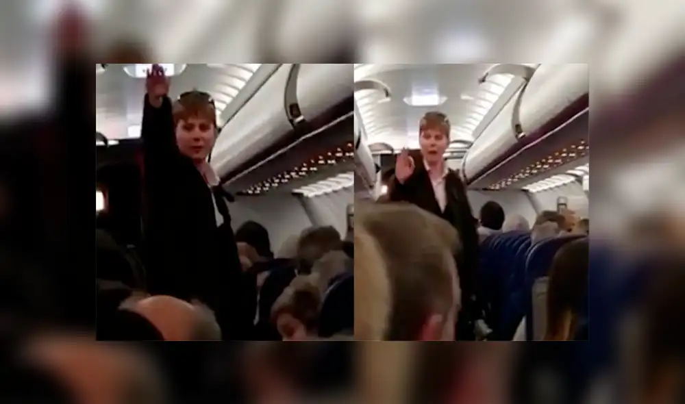 Pasajero en estado de ebriedad insulta y realiza saludo nazi durante un vuelo de Wizz Air [VIDEO]