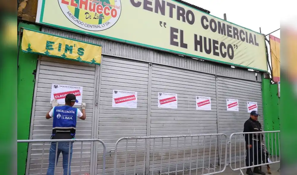 Municipalidad de Lima clausura centro comercial 'El Hueco' [FOTOS]