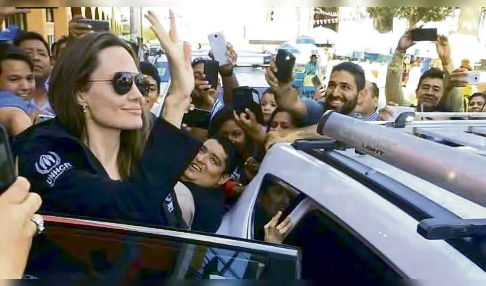 Angelina Jolie visitó a migrantes venezolanos en Tumbes