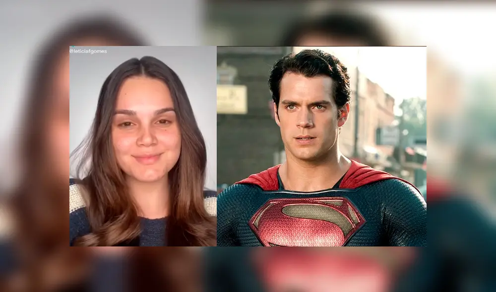 Desliza las imágenes para ver la increíble transformación que experimentó esta joven para ser igual que Henry Cavill en Superman. Fotocapturas: Leticia Gomes/TikTok Desliza las imágenes para ver la increíble transformación que experimentó esta joven para ser igual que Henry Cavill en Superman. Fotocapturas: Leticia Gomes/TikTok