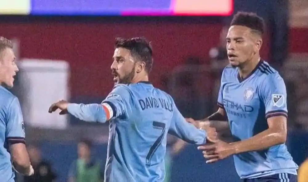En la entrevista, Callens contó cómo se sintió al tener de compañero a David Villa. Foto: MLS.
