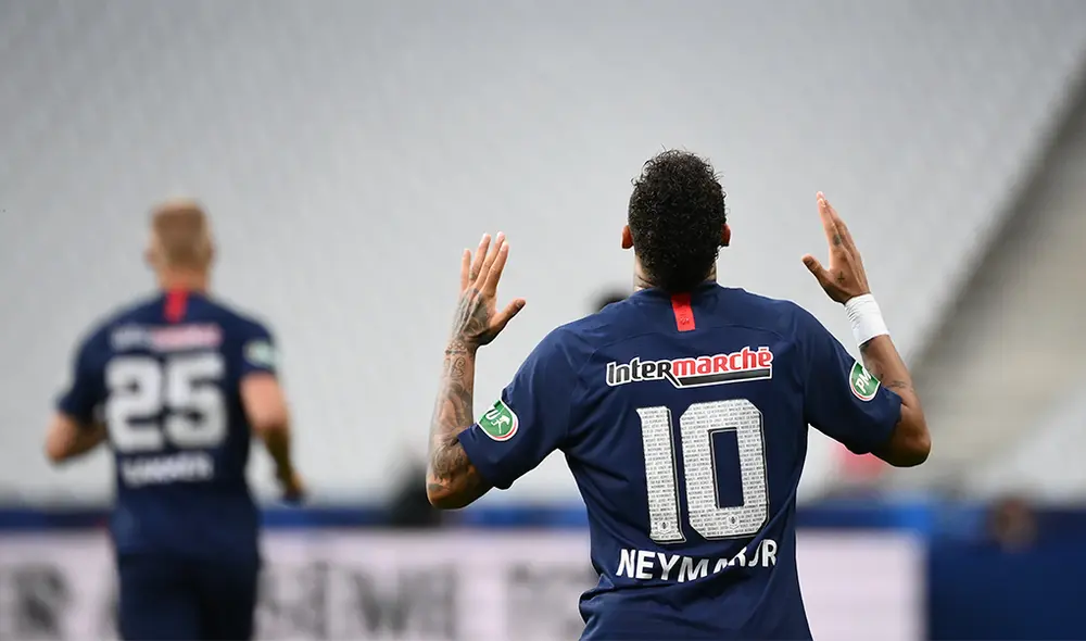 Neymar abrió el marcador en la final de la Copa de Francia entre el PSG y Saint Étienne. | Foto: AFP Neymar abrió el marcador en la final de la Copa de Francia entre el PSG y Saint Étienne. | Foto: AFP