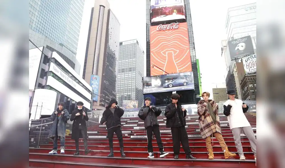 BTS en los ensayos previos al  Dick Clark’s New Year’s Rockin’ Eve.