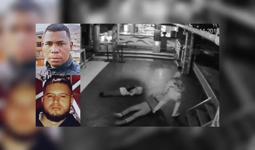 Mientras uno de los delincuentes reducía a los trabajadores y los metía debajo del estrado, su cómplice tomaba el dinero. (Foto: Captura de video / Latina Noticias) Mientras uno de los delincuentes reducía a los trabajadores y los metía debajo del estrado, su cómplice tomaba el dinero. (Foto: Captura de video / Latina Noticias)