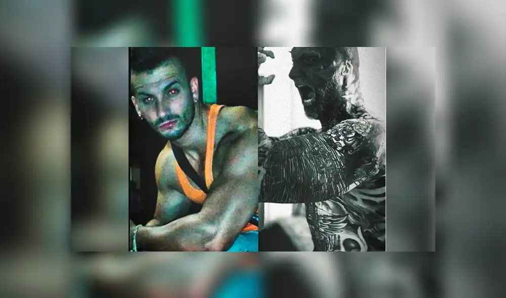 Vía Facebook: hombre se hizo tatuaje en el rostro y ahora luce irreconocible [FOTOS]