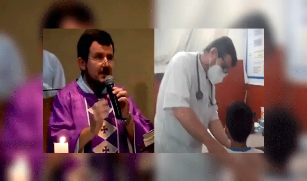 Además de recolectar fondos para los necesitados, el padre Raymond Portelli atiende a unos 50 pacientes al día. Foto: captura Panamericana Televisión.