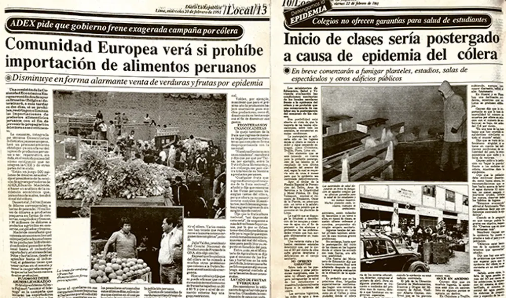 Noticias sobre el cólera