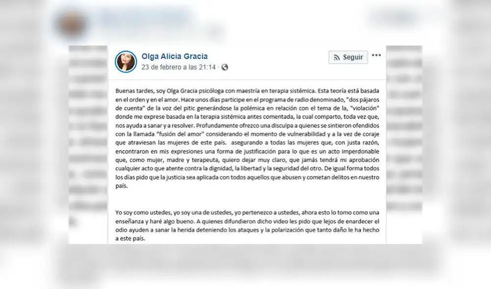 “La violación es una fusión de amor”: la indignante declaración de una psicóloga en la radio  [VIDEO]