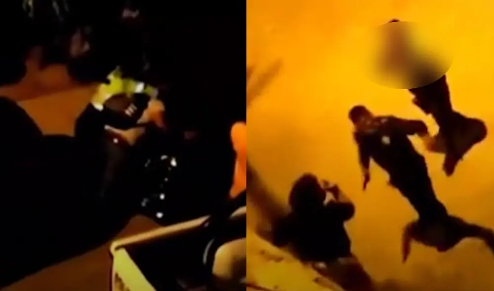 Policías fueron detenidos y multados por su accionar. Foto: captura de América