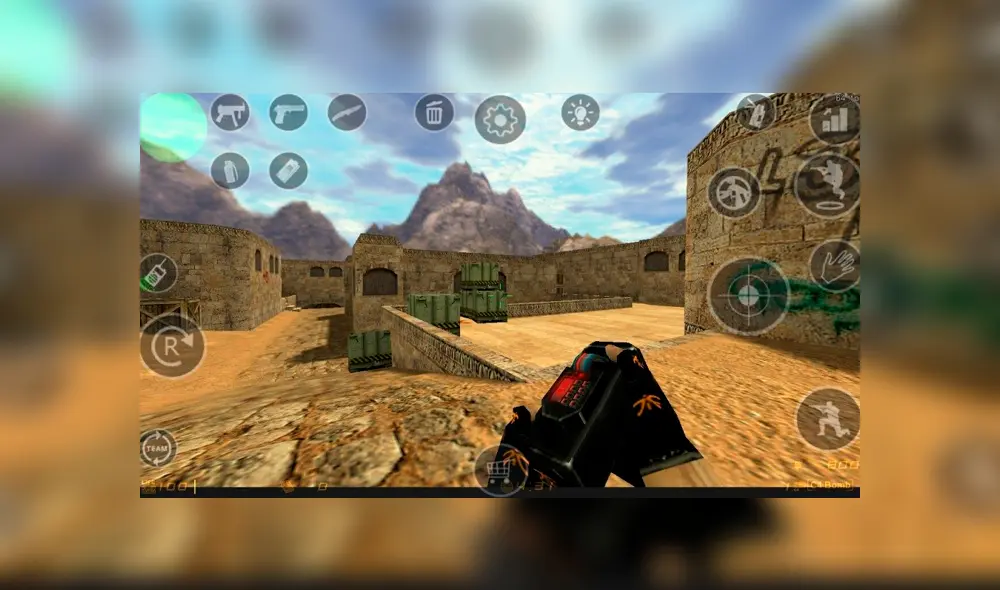 disfruta de Counter-Strike 1.6 desde tu Android en mapas como de_dust2, cs_assault, de_inferno, entre otros Foto: noticiastop10games