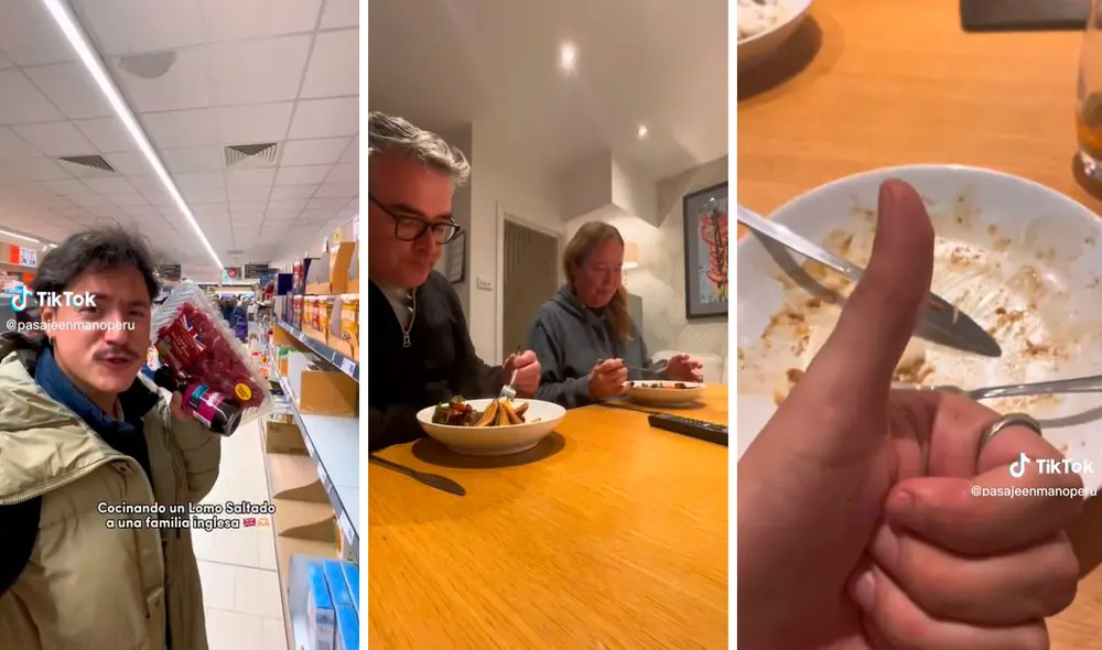 Antes de empezar a cocinar, el joven acudió a un supermercado en Londres para conseguir todos los ingredientes. Foto: composición LR/TikTok/@pasajeenmanoperu Antes de empezar a cocinar, el joven acudió a un supermercado en Londres para conseguir todos los ingredientes. Foto: composición LR/TikTok/@pasajeenmanoperu
