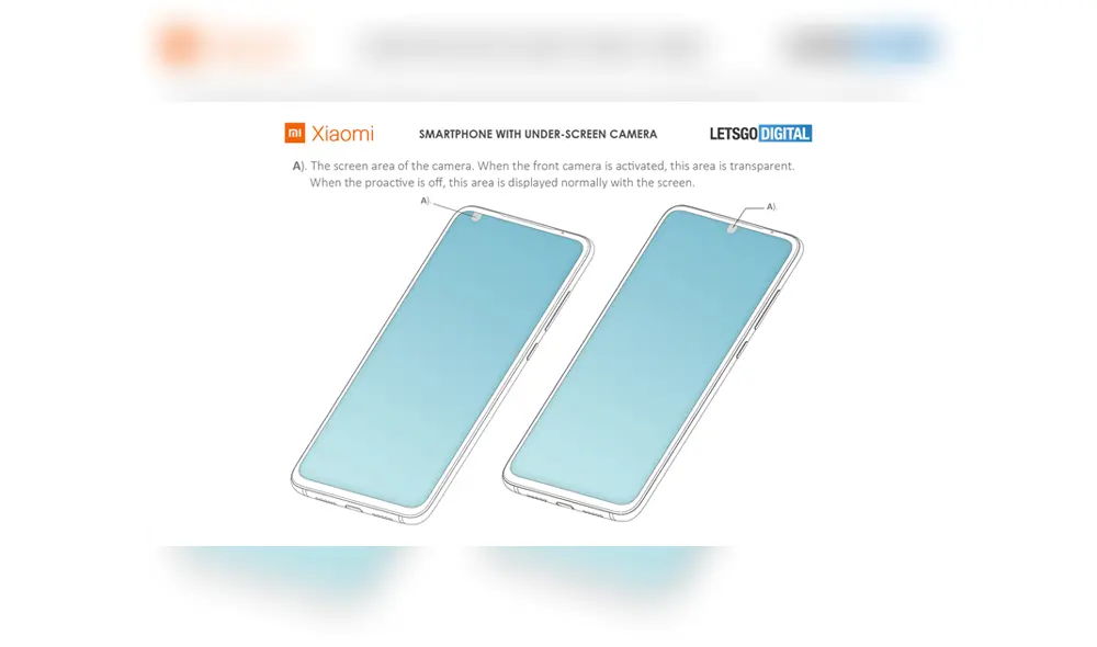 La patente presentada por Xiaomi. | Foto: LetsGoDigital