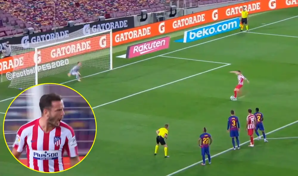 Saúl Miguez decretó el 1-1 en el partido Barcelona vs. Atlético de Madrid por LaLiga Santander. | Foto: ESPN 2