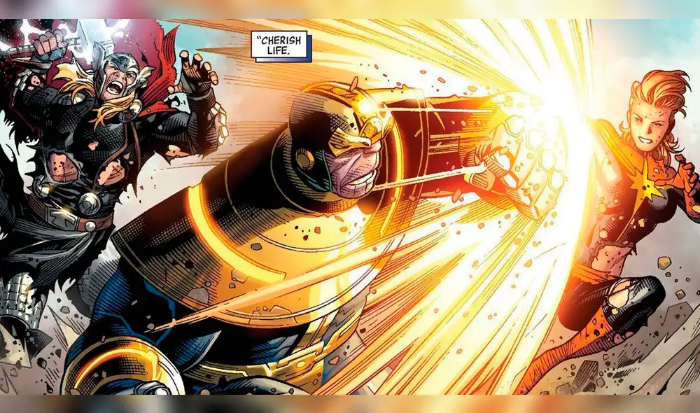 Avengers 4: Thanos cae ante la fuerza de Capitana Marvel en fotos virales