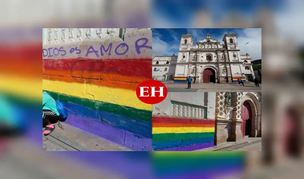 Pintan bandera LGTB en la portada de una de las iglesias más antiguas de América [FOTOS]