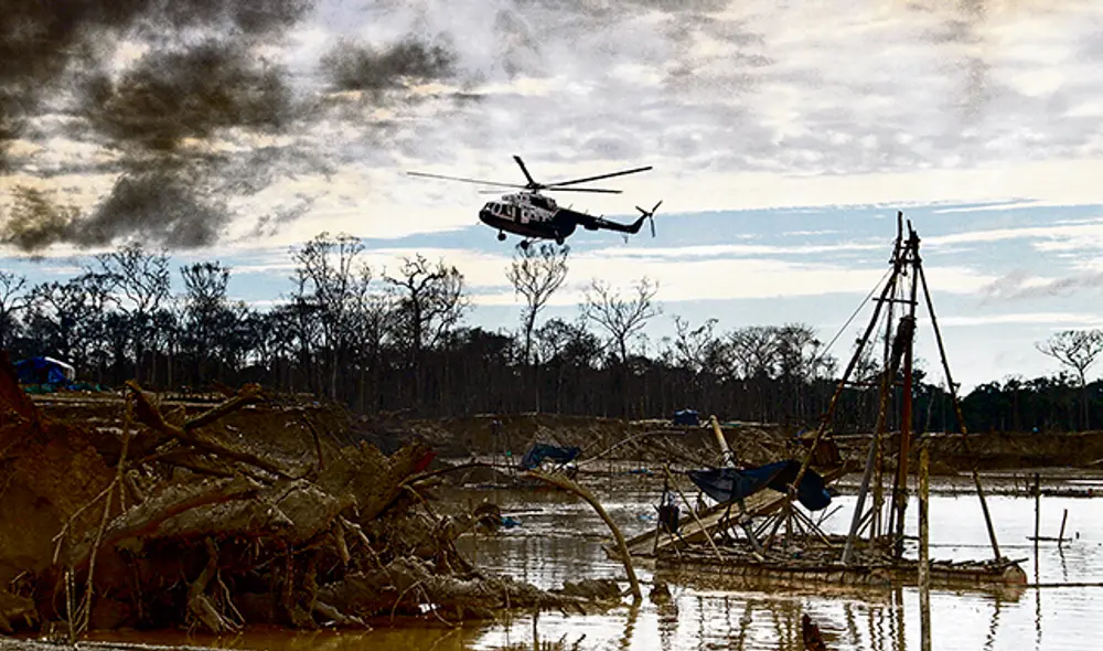 La pampa. El operativo 'Mercurio' logró detener el avance de la minería ilegal en esta zona. (Foto: V. Grajeda)