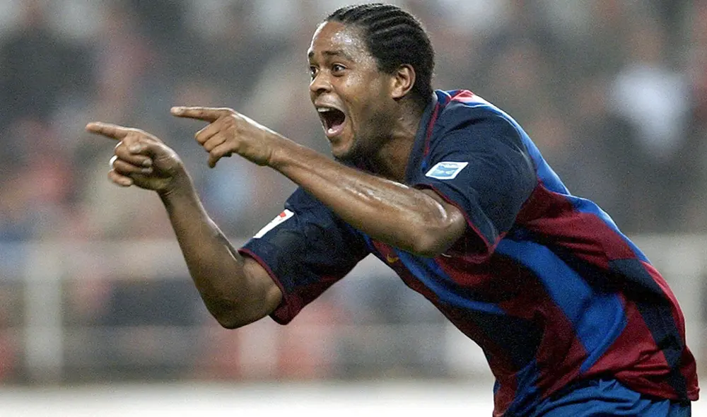 Patrick Kluivert jugó en Barcelona entre 1998 y 2004. Foto: EFE.