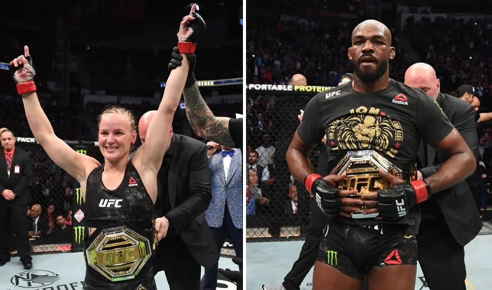 Valentina Shevchenko y Jon Jones siguen siendo campeones. (Foto: UFC) Valentina Shevchenko y Jon Jones siguen siendo campeones. (Foto: UFC)