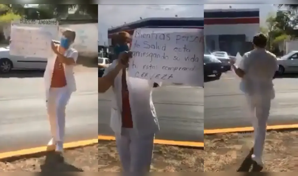 La trabajadora de la salud no toleró ver cómo cientos de personas incumplían la cuarentena para comprar cerveza. (Foto: Difusión)