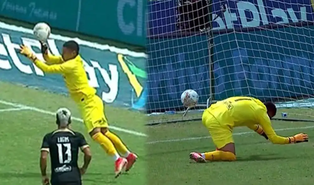 Ángelo Campos recibió el tercer gol de Atlético Nacional producto de un increíble error. Foto: captura de Win Sports