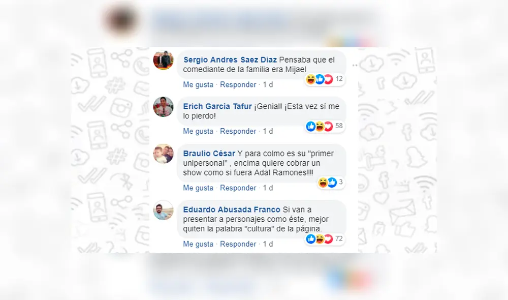 Facebook viral: usuarios realizan crueles comentarios sobre unipersonal de Mateo Garrido Lecca [FOTOS]