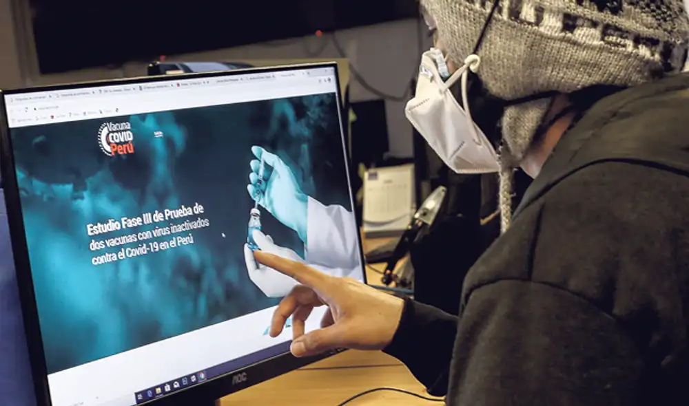 A la espera. El portal ‘Vacuna Covid Perú’ ya está listo, pero falta afinar algunos detalles antes del inicio del registro de los miles de voluntarios. (Foto: Antonio Melgarejo) A la espera. El portal ‘Vacuna Covid Perú’ ya está listo, pero falta afinar algunos detalles antes del inicio del registro de los miles de voluntarios. (Foto: Antonio Melgarejo)