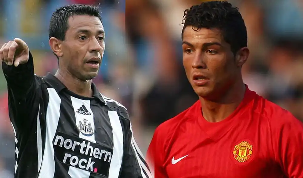 Con la camiseta de Newcastle, Nolberto Solano se enfrentó a Cristiano Ronaldo, por la Premier League en el 2007. Con la camiseta de Newcastle, Nolberto Solano se enfrentó a Cristiano Ronaldo, por la Premier League en el 2007.