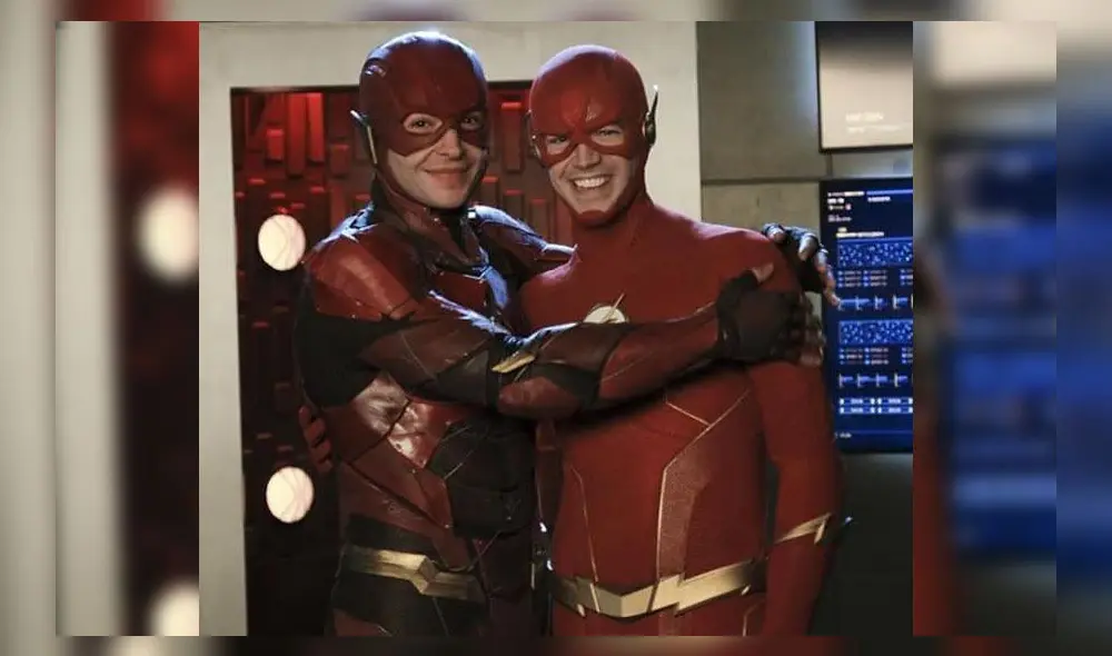 Crisis en Tierras Infinitas: Grant Gustin comparte imágenes de su encuentro con Ezra Miller [FOTOS]