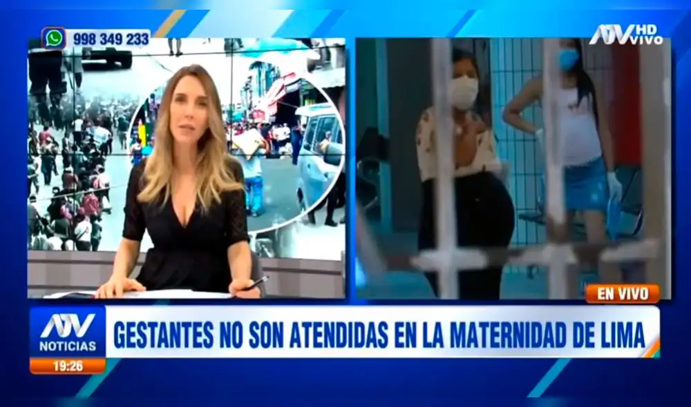 Juliana Oxenford molesta con Maternidad de Lima por no atender a mujeres gestantes. Foto: Captura Juliana Oxenford molesta con Maternidad de Lima por no atender a mujeres gestantes. Foto: Captura