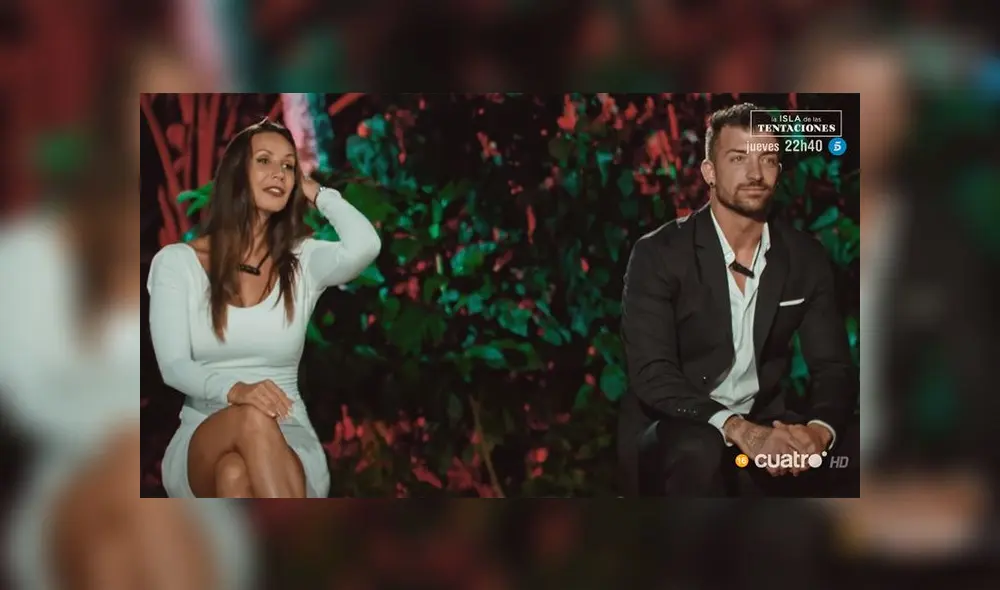 Fani y Rubén en la hoguera final de 'La isla de las tentaciones'. (Foto: Telecinco)