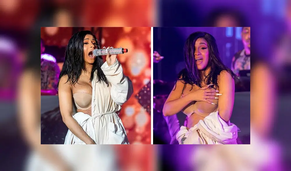 Cardi B pasó vergüenza al romperse su traje durante concierto 