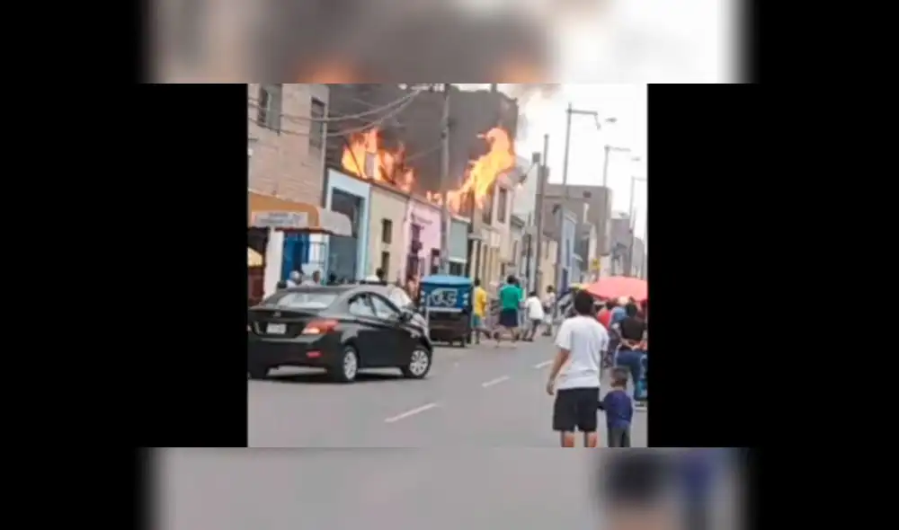 Reportan incendio en Barrios Altos. Créditos: Captura Canal N.