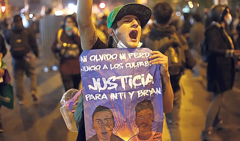 Exigen justicia para los héroes del Bicentenario, Inti y Bryan. Foto: Marco Cotrina/La República