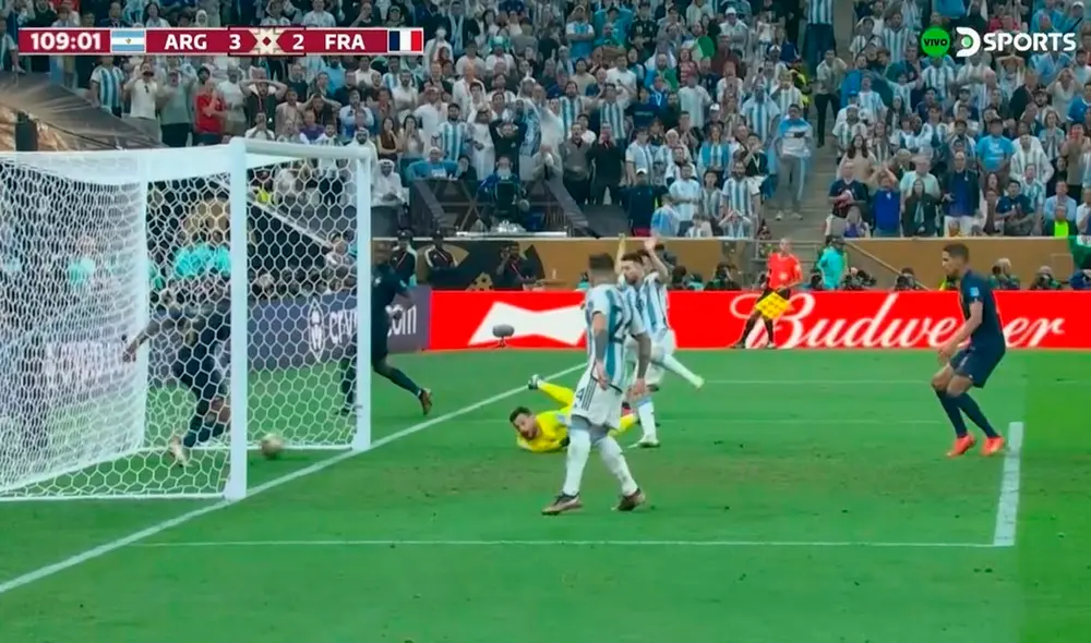 Lionel Messi marcó el tercer gol de Argentina. Foto: captura de DSports Lionel Messi marcó el tercer gol de Argentina. Foto: captura de DSports