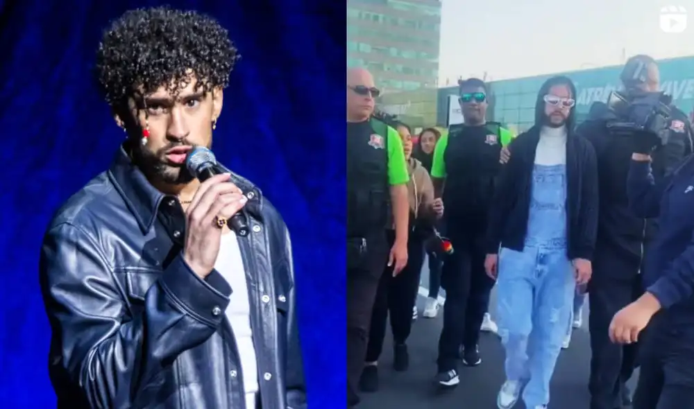 Imitador de Bad Bunny engañó a fans. Foto: composición/ AFP/ Luis Labori/ Instagram