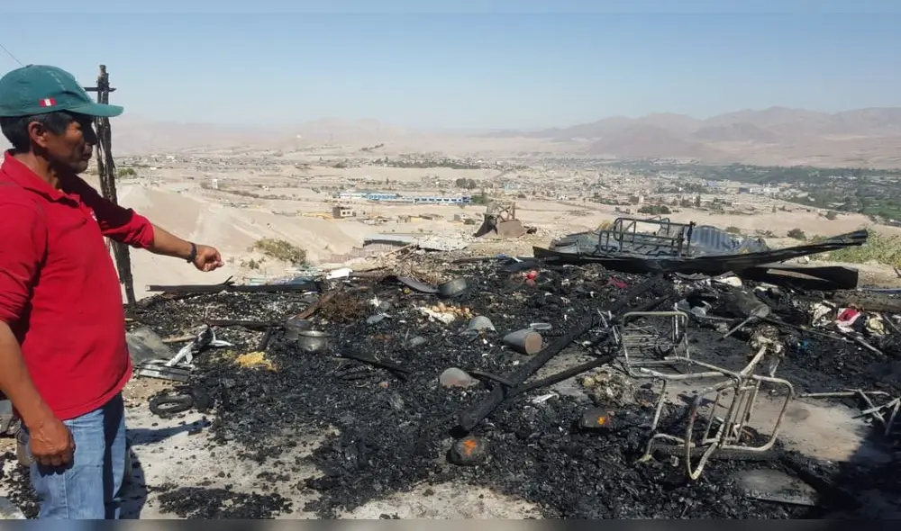 Incendio de casa en Moquegua