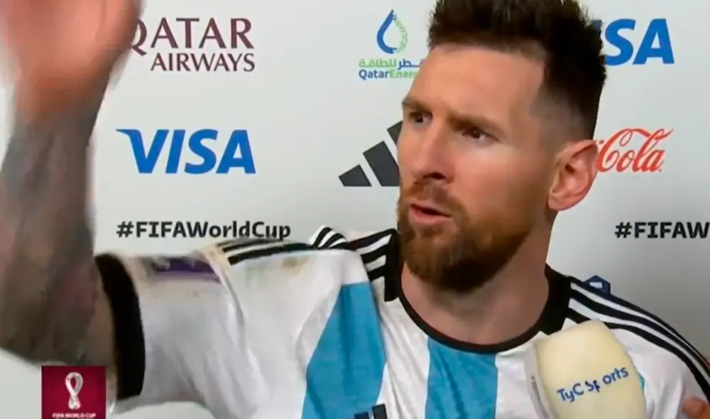 Lionel Messi y su reacción que da la vuelta al mundo. Foto: captura TyC Sports