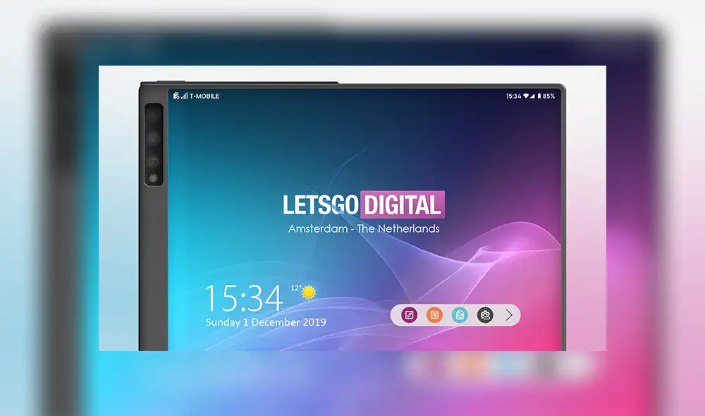 LG: su nueva patente de teléfono plegable. | Foto: Let'sGoDigital