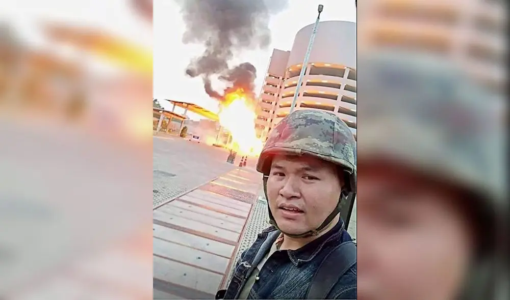 Jakrapanth Thomma publicó mensajes, fotografías y comentarios del ataque en sus redes sociales. (FOTO: Facebook)