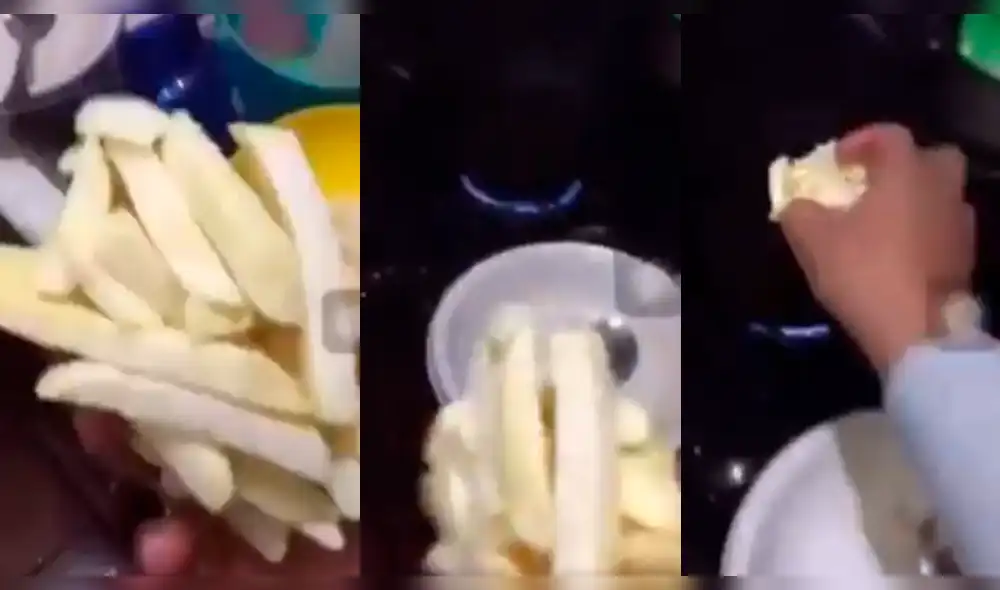 Facebook viral: intenta cocinar papas congeladas, las arroja al aceite hirviendo y sucede lo peor [VIDEO]