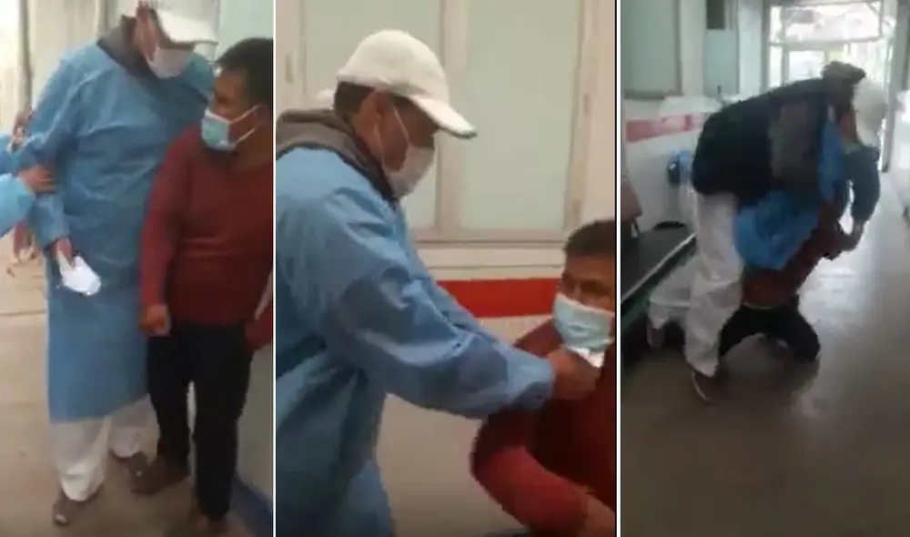 Agresión se produjo dentro del hospital Antonio Lorena en Cusco. Foto: Captura de video en Facebook