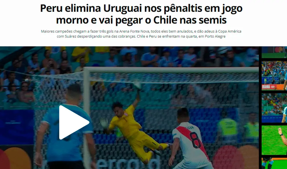Así reaccionaron los medios internacionales tras la clasificación de Perú a semifinales de la  Copa América