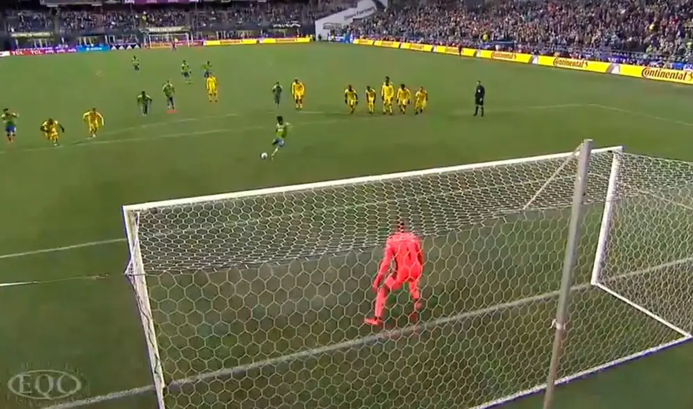 Raúl Ruidiaz anotó el empate para Seattle Sounder ante Columbus Crew. Foto: Captura Raúl Ruidiaz anotó el empate para Seattle Sounder ante Columbus Crew. Foto: Captura