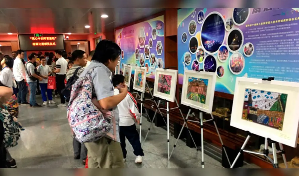 Niños y jóvenes chinos retrataron a Arequipa a través de pinturas