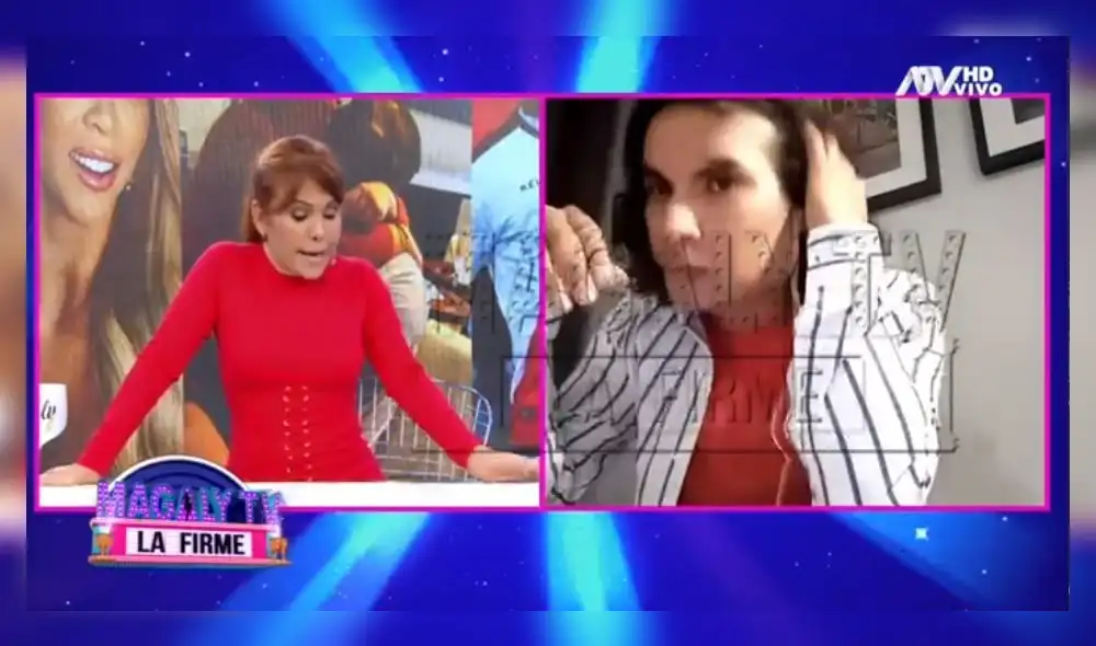 El amigo de Sheyla Rojas reveló los chats a Magaly. Foto: captura ATV El amigo de Sheyla Rojas reveló los chats a Magaly. Foto: captura ATV