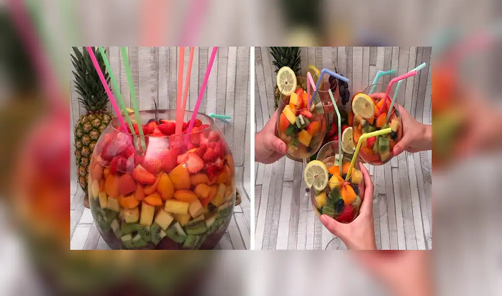 Facebook: conoce cómo preparar la 'sangría arcoiris', el trago que causa furor en las redes [VIDEO] 