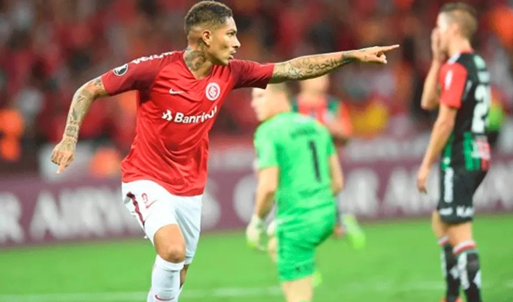 Paolo Guerrero en el once del Inter de Porto Alegre vs. Flamengo por la Copa Libertadores. Paolo Guerrero en el once del Inter de Porto Alegre vs. Flamengo por la Copa Libertadores.