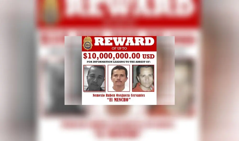 Ya el Mencho es el narcotraficante más buscado por los Estados Unidos. Foto: DEA