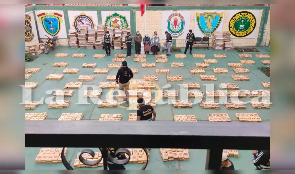 Droga y detenidos se encuentran en el complejo Santa Rosa de Puno. Foto: La República